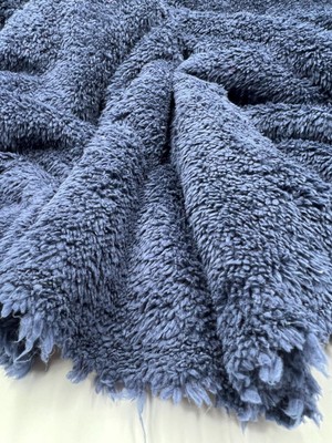 Elna Kumaş Lacivert Çift Taraflı Welsoft Peluş Kumaş – Kalın Yumuşak | 180 cm En