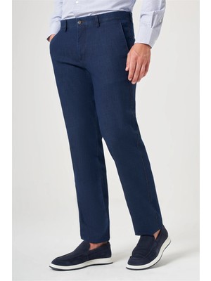 İmza Lacivert Yan Cep Comfort Fit Pamuklu Chino Pantolon 1003260211