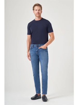 İmza 5 Cep Slim Fit Pamuklu Denim Pantolon 1023260166