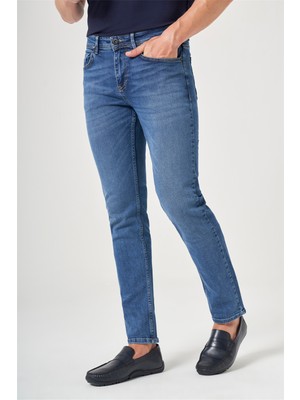 İmza 5 Cep Slim Fit Pamuklu Denim Pantolon 1023260166