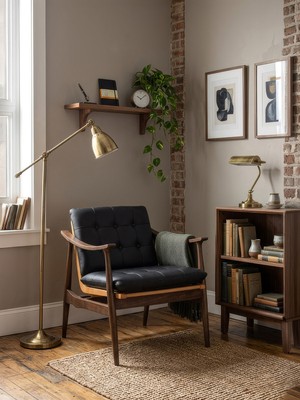 Gazzini Furniture Legno Dual Kolçaklı Ahşap Berjer