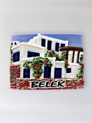 Mundy Belek Polyester Kabartmalı Magnet 7,5 x 5,5 cm Dekoratif Hediyelik Buzdolabı Süsü (KOD:1646)