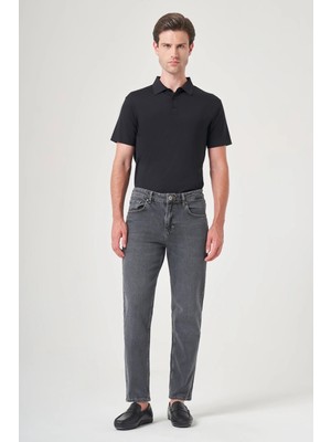 İmza Füme 5 Cep Gabardin Slim Fit Pamuklu Denim Jean Kot Pantolon 1023260154