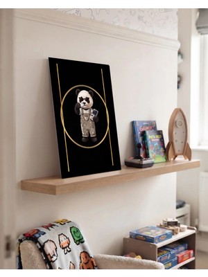 Harikabirev Oyun Oynayan Sevimli Hayvanlar 20X30 cm Mdf Tablo | Panda | Oynhyvnmdf