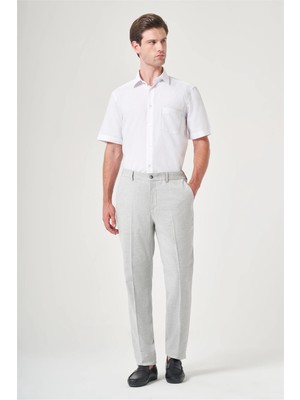 İmza Gri Yan Cep Comfort Fit Pamuklu Chino Pantolon 1003260167