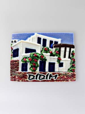 Mundy Didim Polyester Kabartmalı Magnet 7,5 x 5,5 cm Dekoratif Hediyelik Buzdolabı Süsü (KOD:1643)