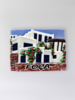 Mundy Foça Polyester Kabartmalı Magnet 7,5 x 5,5 cm Dekoratif Hediyelik Buzdolabı Süsü (KOD:1647)