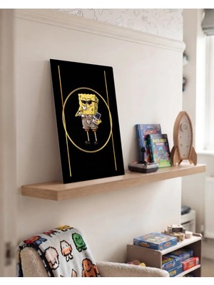 Harikabirev Oyun Oynayan Sevimli Hayvanlar 20X30 cm Mdf Tablo | Sungerbob | Oynhyvnmdf