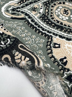 Elna Kumaş Otantik Boho Desenli Viskon Pamuk Kumaş – Vintage Etnik | 150 cm En