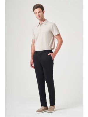 İmza Siyah Yan Cep Slim Fit Esnek Jogger Pantolon 1003260274