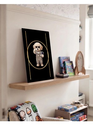 Harikabirev Oyun Oynayan Sevimli Hayvanlar 20X30 cm Mdf Tablo | Köpek | Oynhyvnmdf