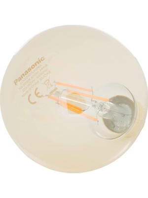Panasonic Panasonıc E27 Fil G95 Lamba, Sarı Işık 7W 630LM 2000K Gold