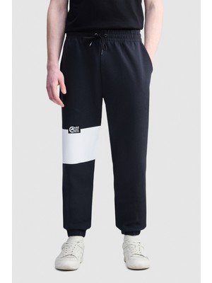 Ecko Unltd. Austın Loose Fit Baskılı Interlok Erkek Siyah Jogger Eşofman Altı