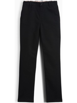 Gap Kız Çocuk Siyah Slim Uniform Chino Pantolon