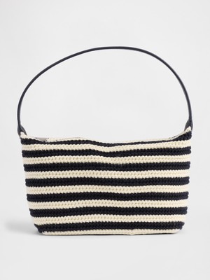 Gap Kadın Lacivert Crochet Stripe Mini Çanta