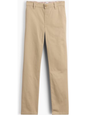 Gap Kız Çocuk Bej Slim Uniform Chino Pantolon