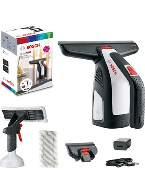Bosch Garden Akülü Pencere Temizleyici, Glassvac Cam Temizleyici, Premium Paket, Pencere, Ayna ve Du