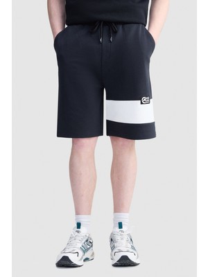 Ecko Unltd. Domınıc Loose Fit Baskılı Interlok Erkek Siyah Şort