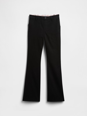 Gap Kız Çocuk Siyah Uniform Flare Chino Pantolon