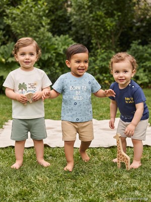 Civil Baby 3'lü Set 6-18 Ay Tişört - Standart