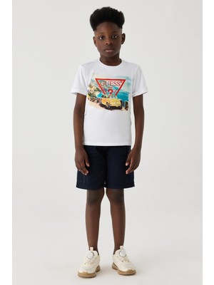 Guess  Erkek Çocuk Beyaz Tshirt