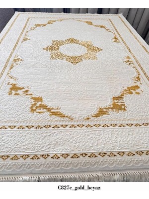 Favorisa C827E-GOLD-BEYAZ Klasik Salon Oturma Odası Halısı