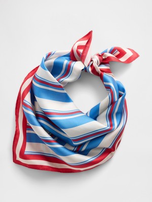 Gap Kadın Açık Mavi 100% Ipek Oversized Bandana
