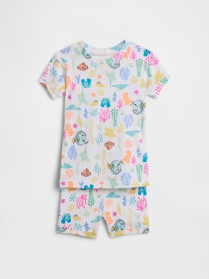 Gap Bebek Beyaz Kayıp Balık 100% Organik Pamuk Pijama Seti