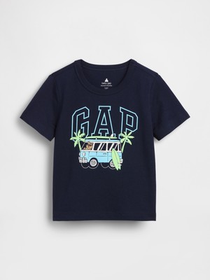 Gap Erkek Bebek Lacivert Grafik Logo T-Shirt