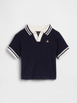 Gap Erkek Bebek Lacivert Havlu Terry Polo T-Shirt