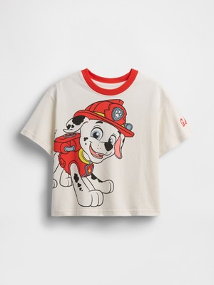 Gap Erkek Bebek Beyaz Paw Patrol Oversized Grafik Baskılı T-Shirt