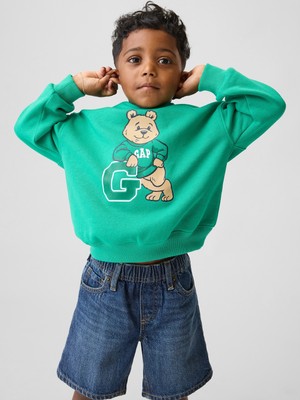 Gap Erkek Bebek Açık Yeşil Vintagesoft Relaxed Kapüşonlu Sweatshirt