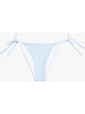 Koton Yanları Ipli Limon Baskılı Pötikareli Bikini Altı