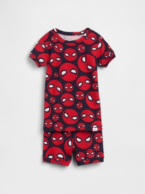 Gap Bebek Lacivert Marvel Organik Brushed Pamuk Şort Pijama Seti