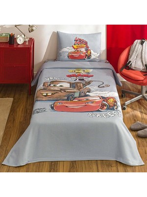 Özdilek Cars Driving Time Tek Kişilik Disney Lisanslı Lastikli Çarşaf Çocuk Pike Takımı