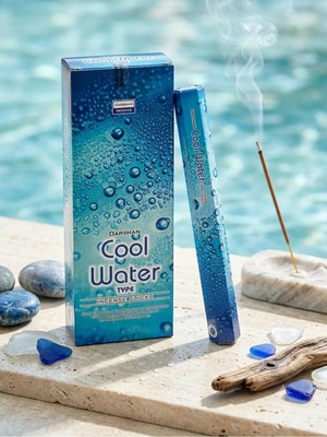 Darshan Cool Water Çubuk Tütsü 20 Adet Çubuk - Okyanus Ferahlığı Ortam Kokusu
