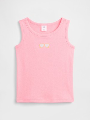 Gap Kız Bebek Açık Pembe Grafik Baskılı Atlet