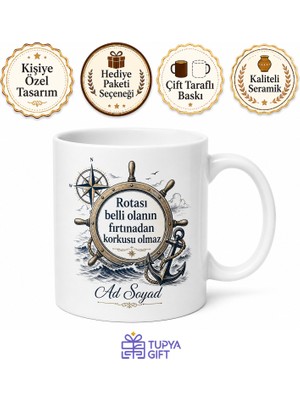 Tupya Gift Gemi Kaptanına Denizcilik Filosu Rota Seyir Defteri Liman Yanaşma Hediye Kupa Bardak