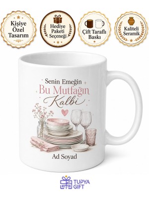 Tupya Gift Bulaşık Makinesini Boşaltan Anneye Temiz Bulaşık Düzenli Mutfak Kupa Hediye