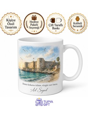 Tupya Gift Adana Yumurtalık Ayas Kalesi Deniz Havası Seramik Kupa Bardak Hediye