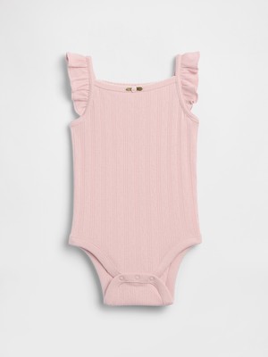 Gap Bebek Pembe Pointelle Fitilli Askılı Bodysuit