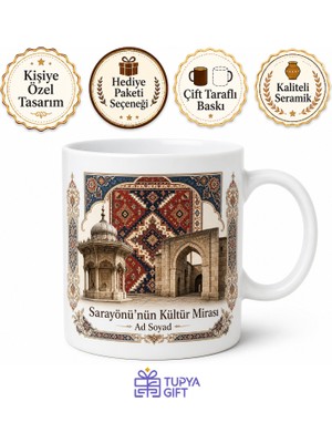 Tupya Gift Konya Sarayönü Ladik Halısı Çeşmeli Sebil Tarihi Han El Sanatı Kupa Bardak Hediye