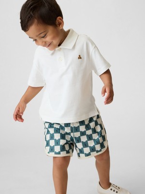 Gap Erkek Bebek Beyaz Boxy Polo T-Shirt