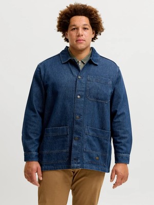 Jack & Jones Jack Jones Bluderry Denim Owershırt Büyük Beden Erkek Jean Ceket 12308545
