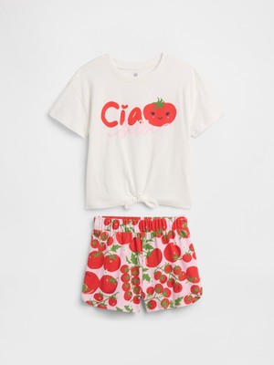 Gap Kız Bebek Beyaz Two-Piece Outfit Set