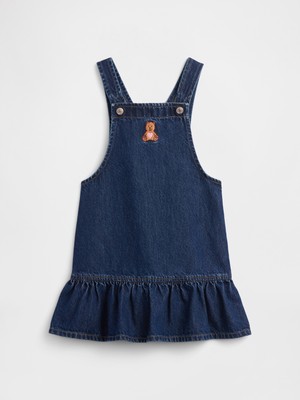 Gap Kız Bebek Koyu Mavi Brannan Bear Denim Salopet