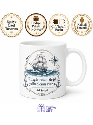 Tupya Gift Denizcilik Fakültesi Öğrencisine Okyanuslara Açılan Gemi Kupası Hediye Bardak
