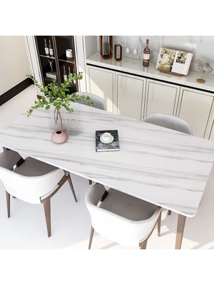Uravas Store Açık Mermer Desenli Yapışkanlı Kaplama Kağıdı Büyük Boy 5 Metre
