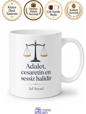 Tupya Gift Kişiye Özel Avukat Bürosu Baskılı Kupa Bardak Hediye
