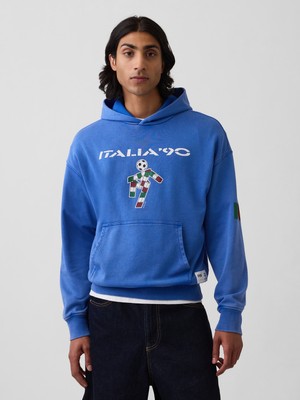 Gap Erkek Mavi Fıfa World Cup™ Klasikleri Vintagesoft Terry Oversized Sweatshirt